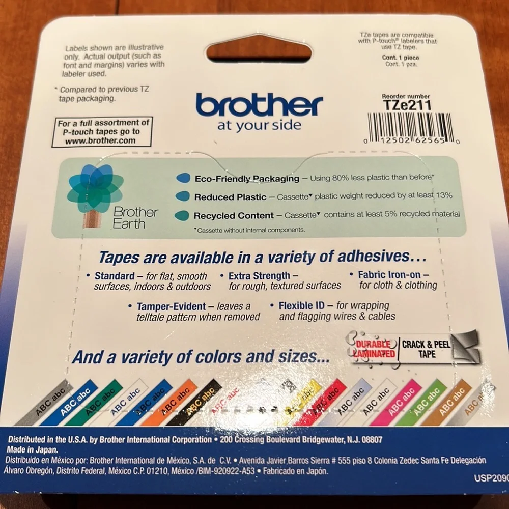 New in package P-touch electronic label tape cartridges 1/4 inch and 3/4 inch